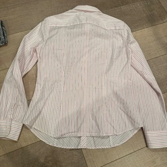TALBOTS WOMENS PINK LONG SLEEVE BUTTON UP SHIRT SIZE 4 PINK - Picture 6 of 7